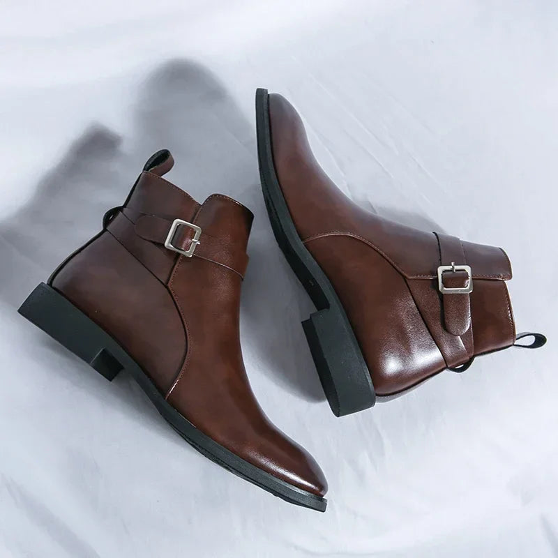 Stivali Chelsea Uomo Design Classico Caviglia