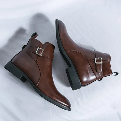 Stivali Chelsea Uomo Design Classico Caviglia