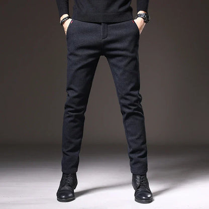 Pantaloni Uomo Tessuto Eleganti Slim Fit - Brentozzi
