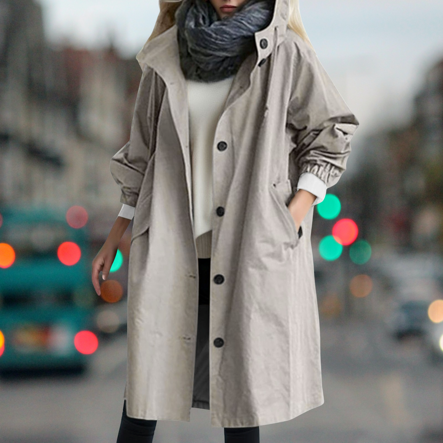 Trenchcoat Donna Impermeabile Vestibilità Classica