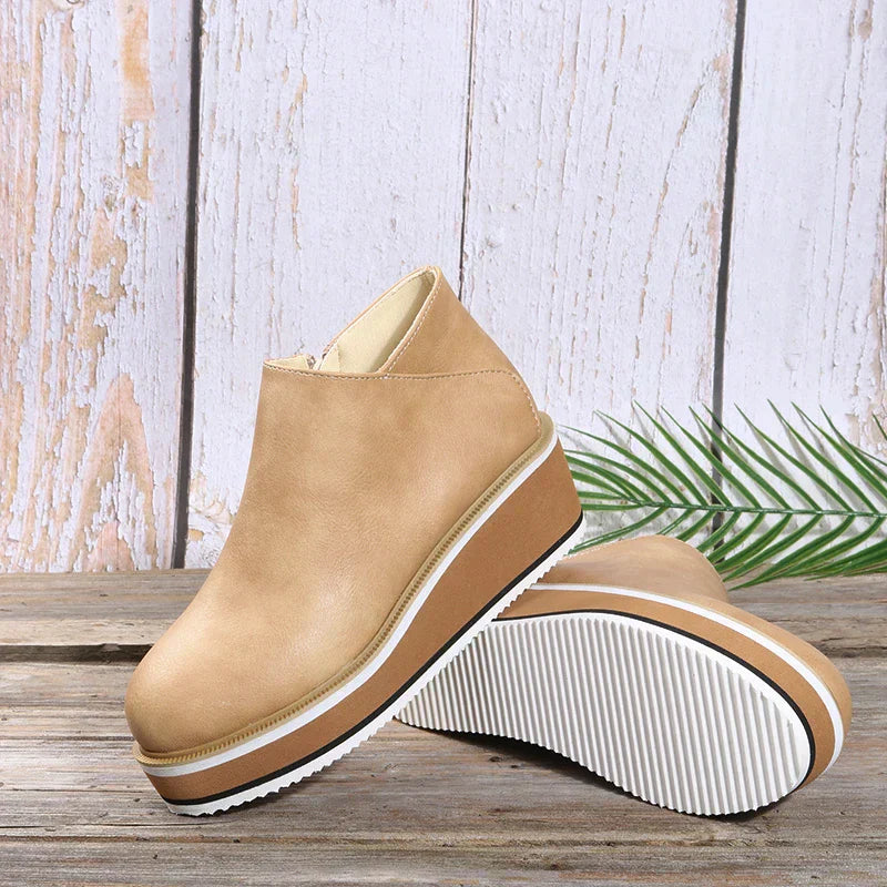 Stivaletti Donna Plateau Zip Chiusura