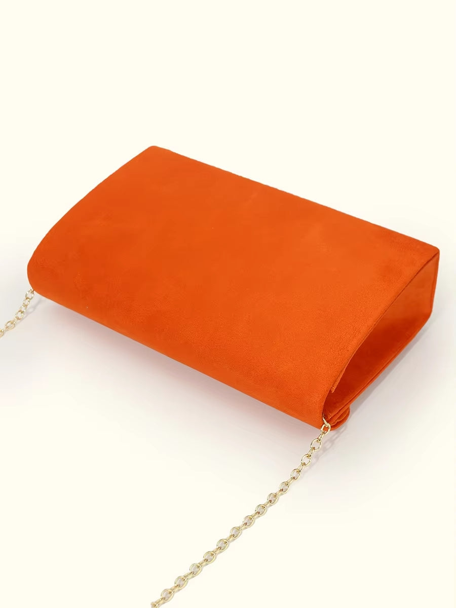 Clutch Donna in Velluto Effetto Camoscio Elegante