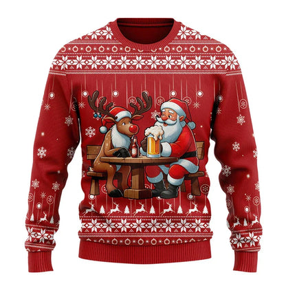 Maglione Uomo con Motivo Design Taglio Moderno
