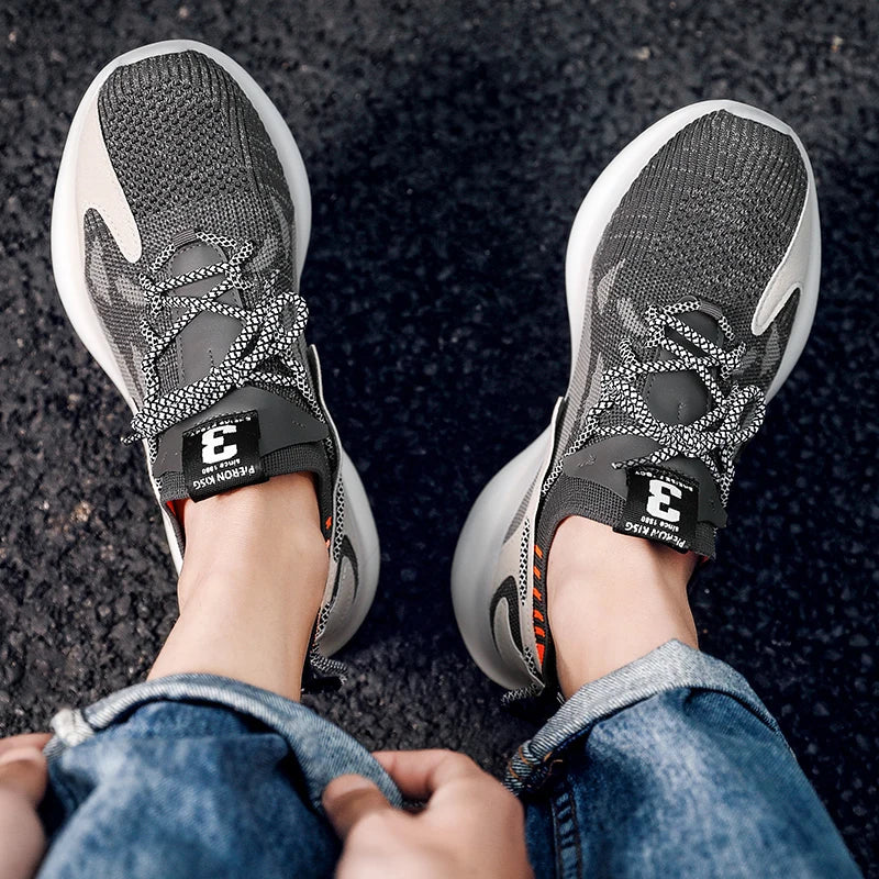Sneaker Uomo Ortopediche in Mesh con Lacci
