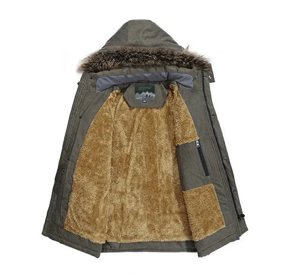 Giacca Invernale Uomo con Cappuccio Antivento Calda Comoda