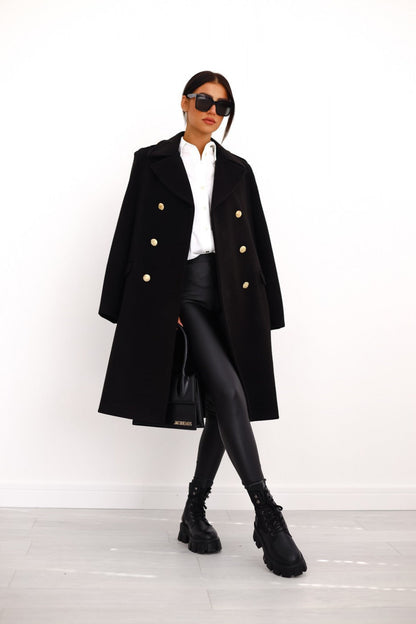 Cappotto Donna Doppio Petto in Tessuto Morbido Classico - Brentozzi