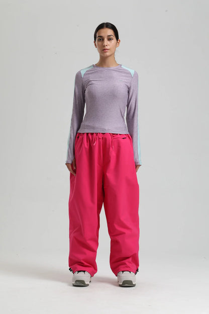 Pantaloni Sci Unisex Stile Cargo Vestibilità Larga