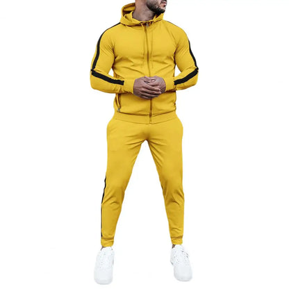 Tuta Uomo con Cappuccio e Righe Sportiva