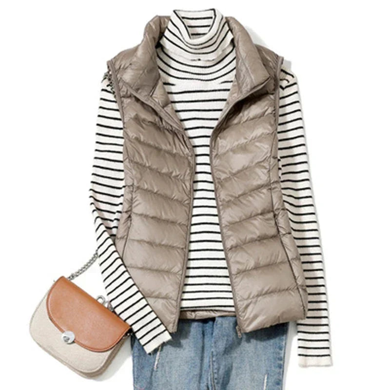 Gilet Imbottito Donna Leggero Primavera Autunno