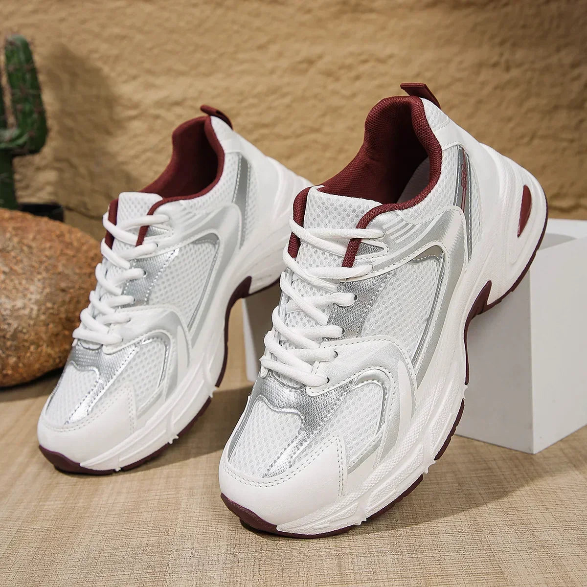 Sneakers Donna Chunky con Lacci