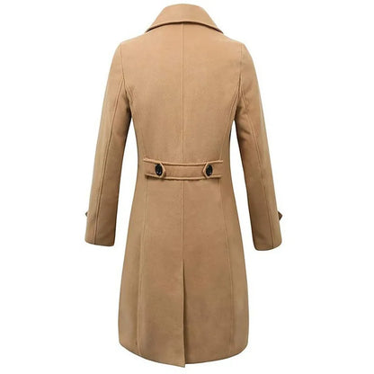 Cappotto Uomo Doppiopetto in Misto Lana Taglio Sfiancato