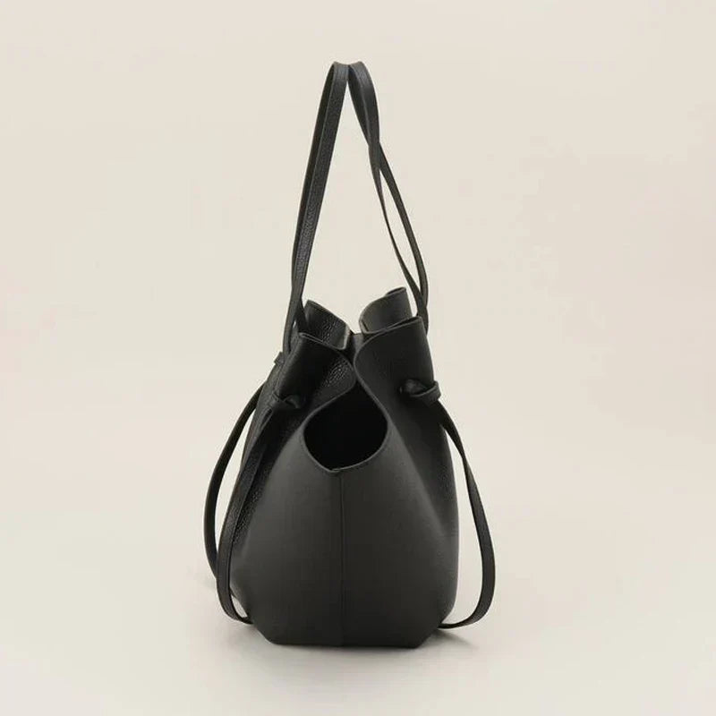 Borsa Tote Donna con Fiocco e Manici Lunghi Ampi