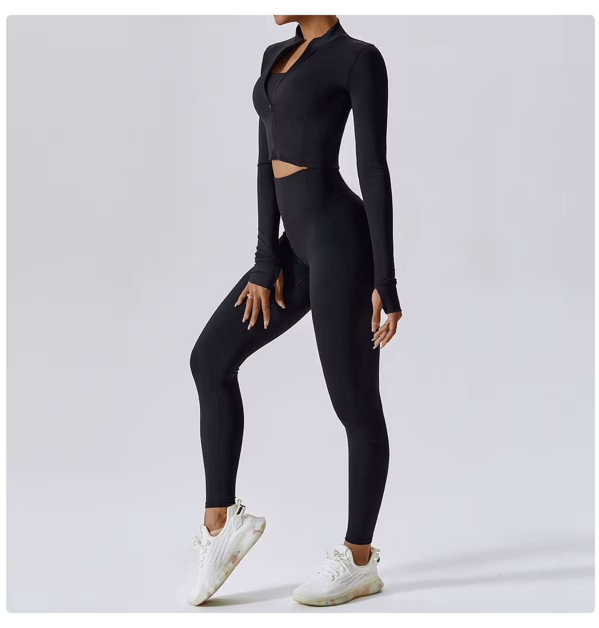 Completo Sportivo Donna Tre Pezzi con Gilet e Pantaloni