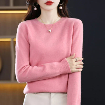 Maglione Donna in Cashmere Girocollo Classico Elegante
