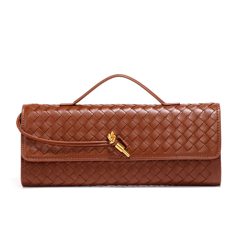 Clutch Donna in Pelle Vegana Intrecciata Stile Classico