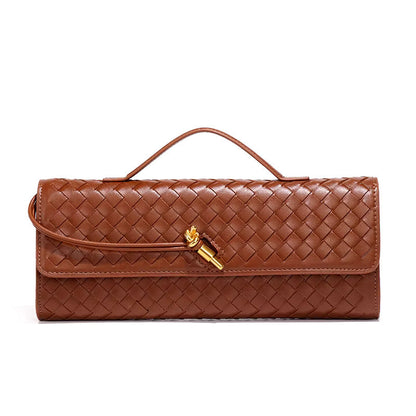 Clutch Donna in Pelle Vegana Intrecciata Stile Classico