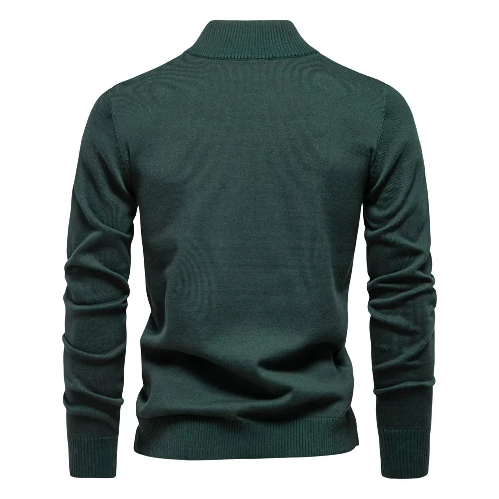 Maglione Uomo con Mezza Zip Classico e Comfort Regular Fit