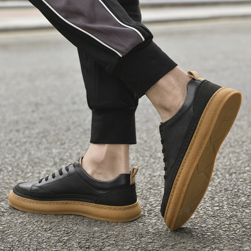 Scarpe Derby Uomo Stringate Suola in Gomma