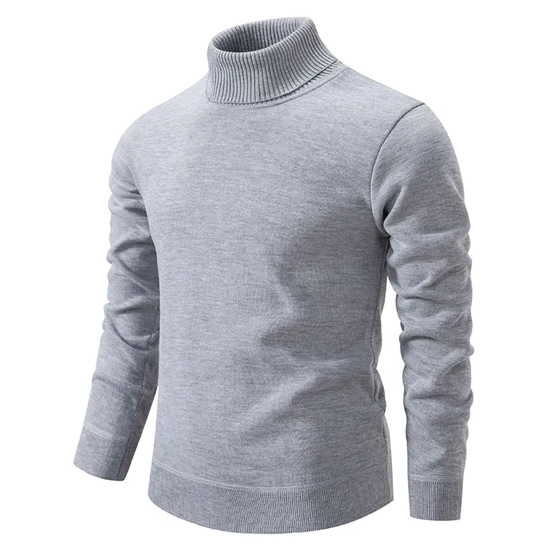 Maglione Uomo in Cotone Morbido Collo Alto Comfort