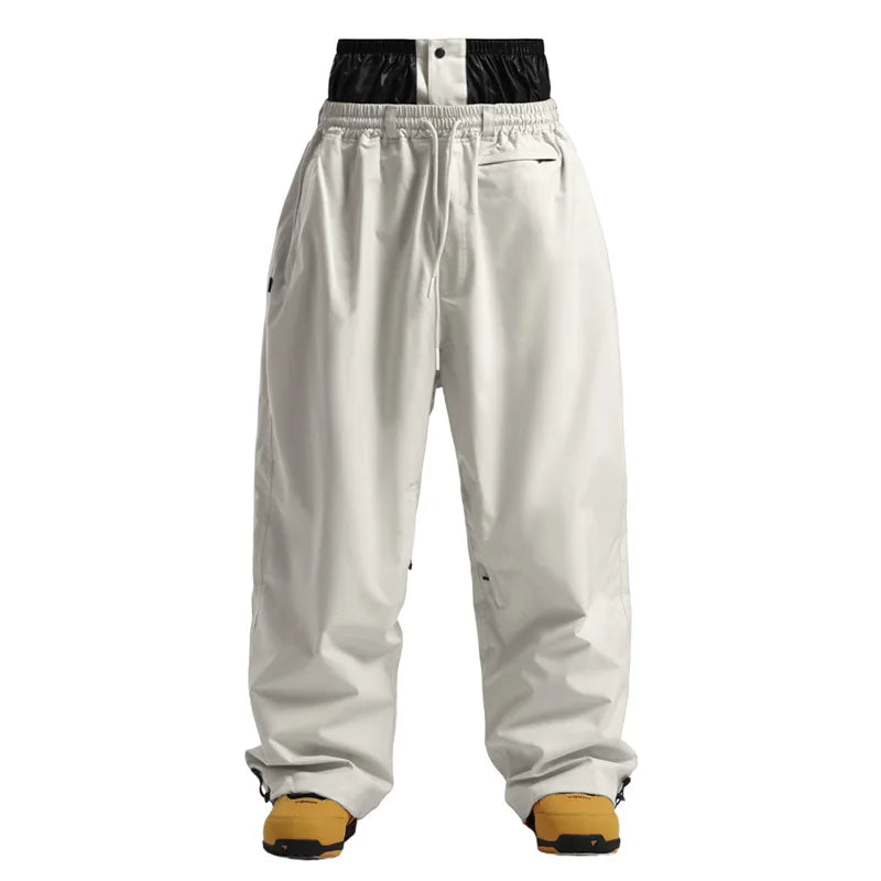 Pantaloni Sci Unisex Stile Cargo Vestibilità Larga