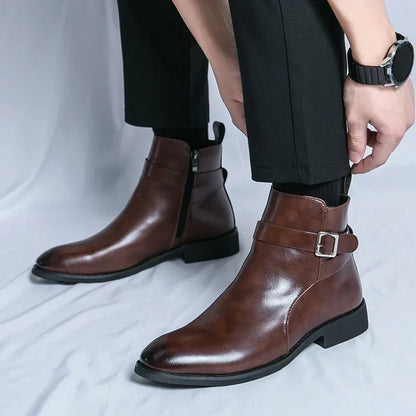 Stivali Chelsea Uomo Design Classico Caviglia