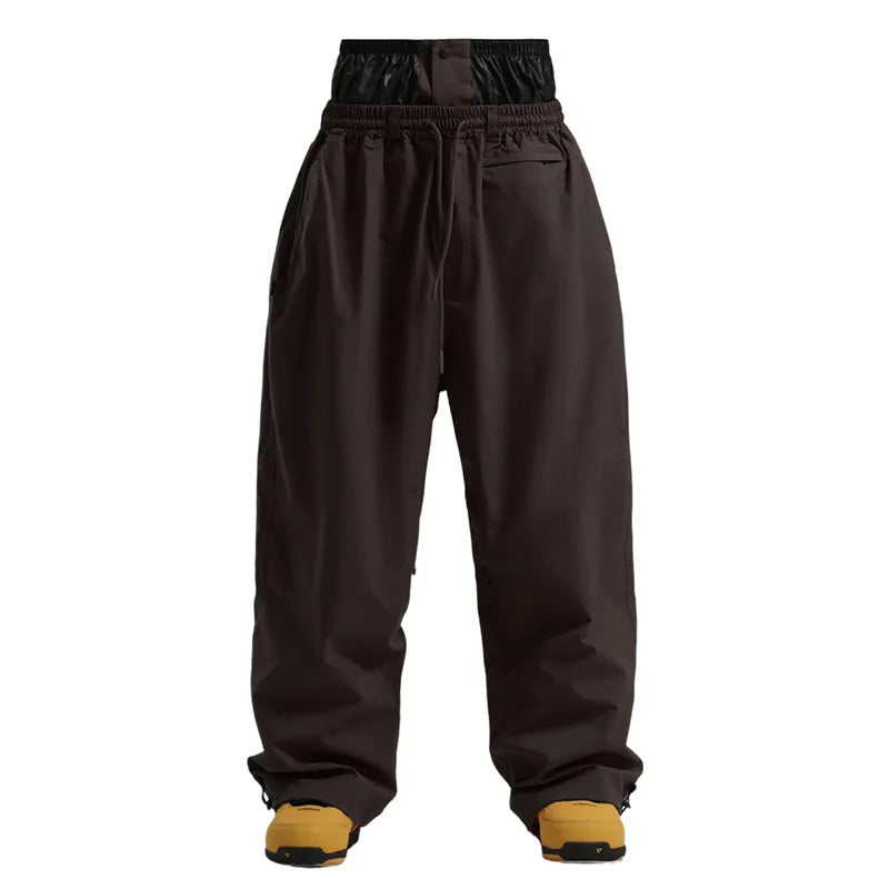 Pantaloni Sci Unisex Stile Cargo Vestibilità Larga