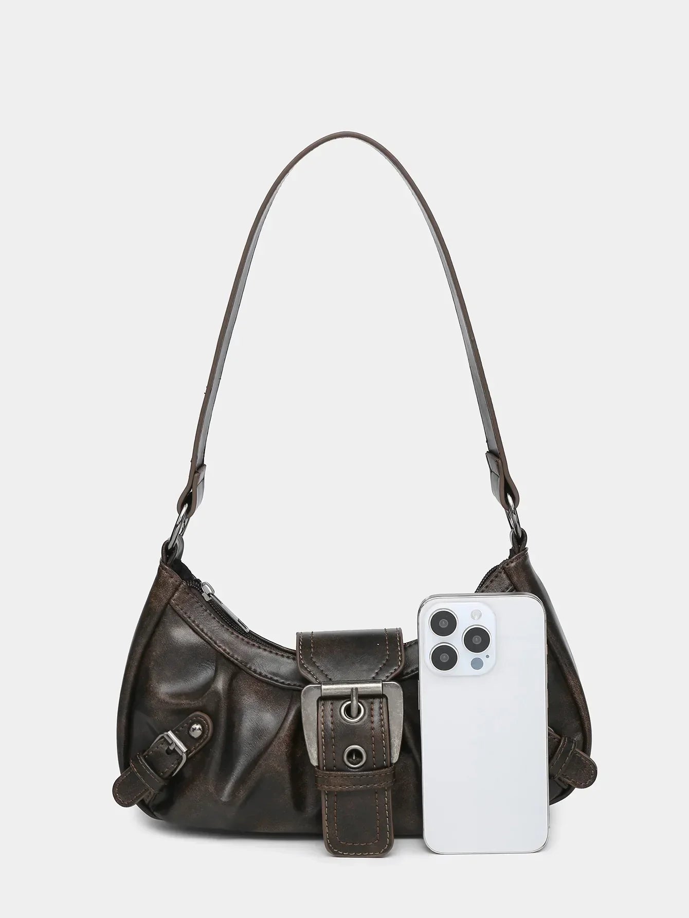 Borsa Tracolla Donna Vintage con Borchie Stile Y2K