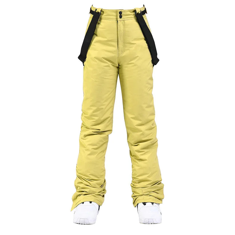 Pantaloni Sci Unisex con Bretelle Invernali Impermeabili