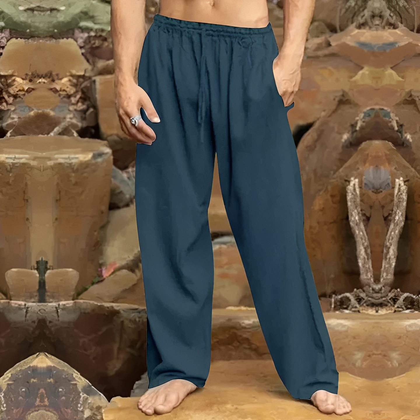 Pantaloni Uomo Comodi Traspiranti