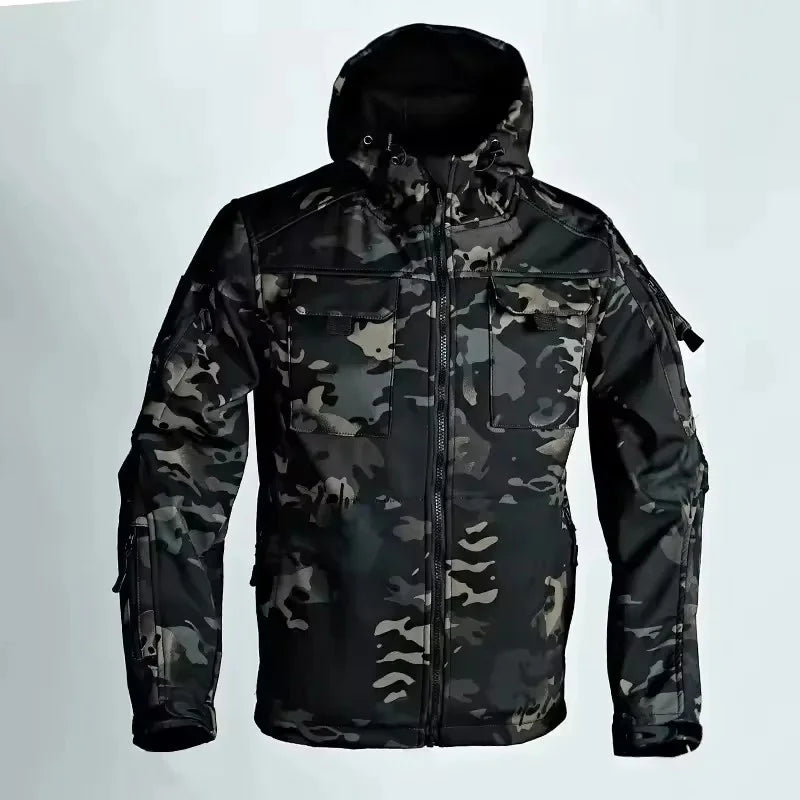 Giacca Uomo con Cappuccio e Chiusura Zip Intera