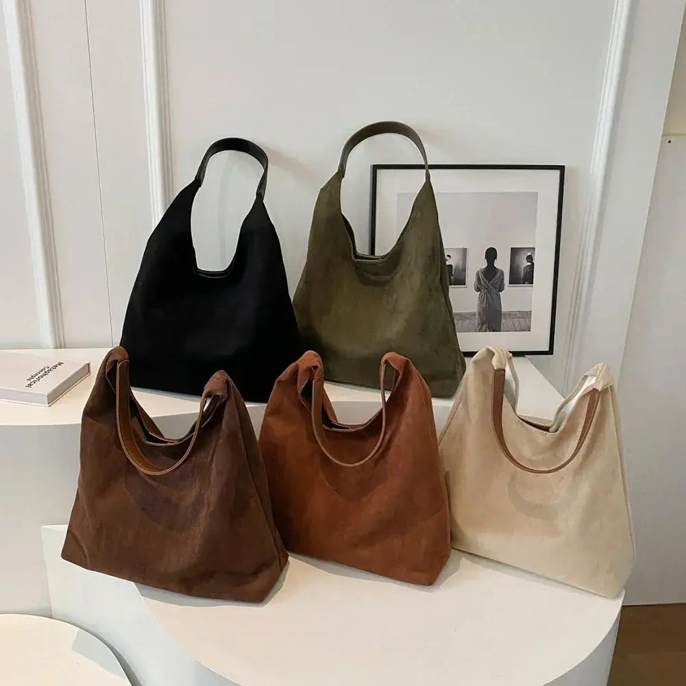 Borsa Tote Donna in Camoscio Stile Classico