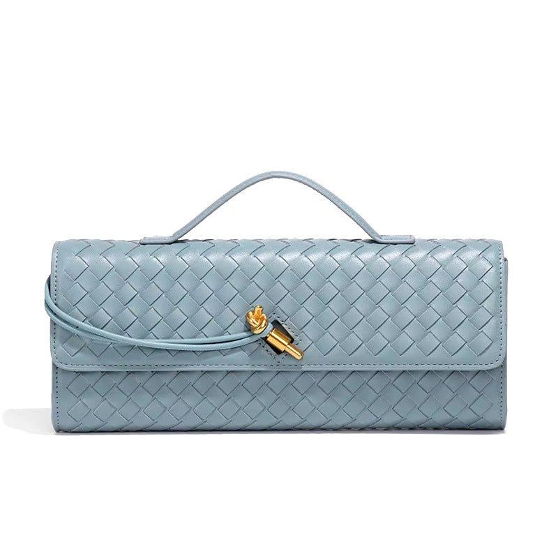 Clutch Donna in Pelle Vegana Intrecciata Stile Classico