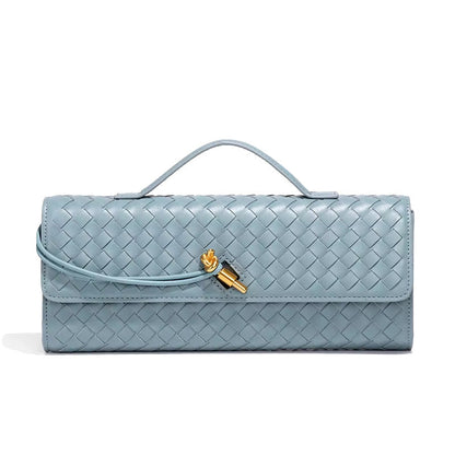 Clutch Donna in Pelle Vegana Intrecciata Stile Classico