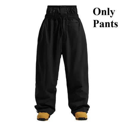 Pantaloni Uomo Tessuto Morbido Gamba Larga Tasche