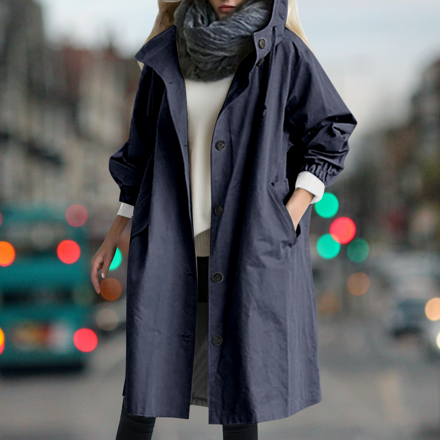 Trenchcoat Donna Impermeabile Vestibilità Classica