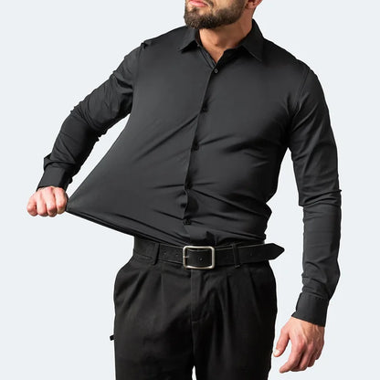 Camicia Uomo Elasticizzata Manica Lunga