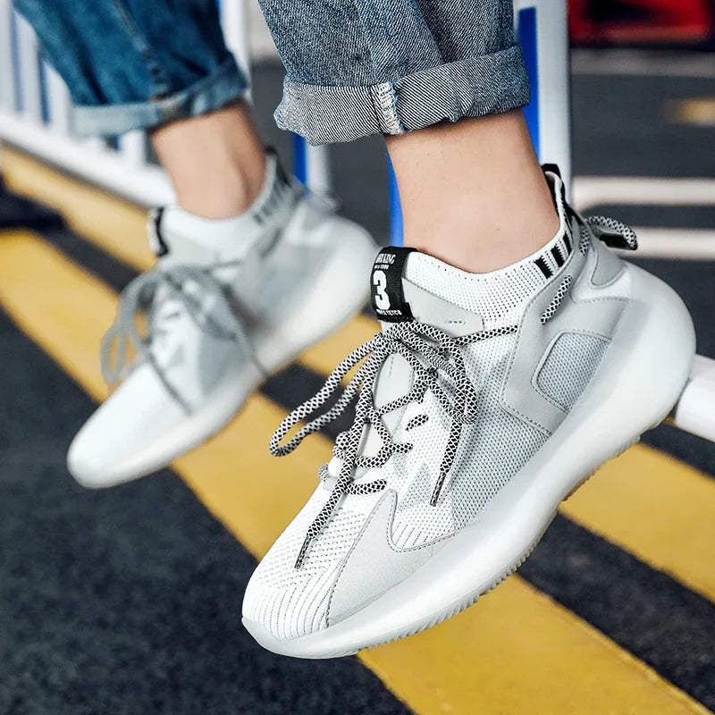 Sneaker Uomo Ortopediche in Mesh con Lacci