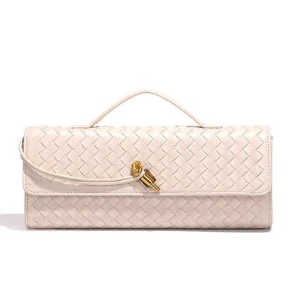 Clutch Donna in Pelle Vegana Intrecciata Stile Classico