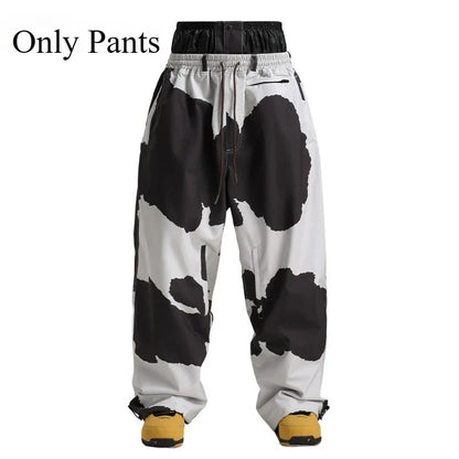 Pantaloni Unisex in Tessuto Elastico Vita Alta Vestibilità Ampia