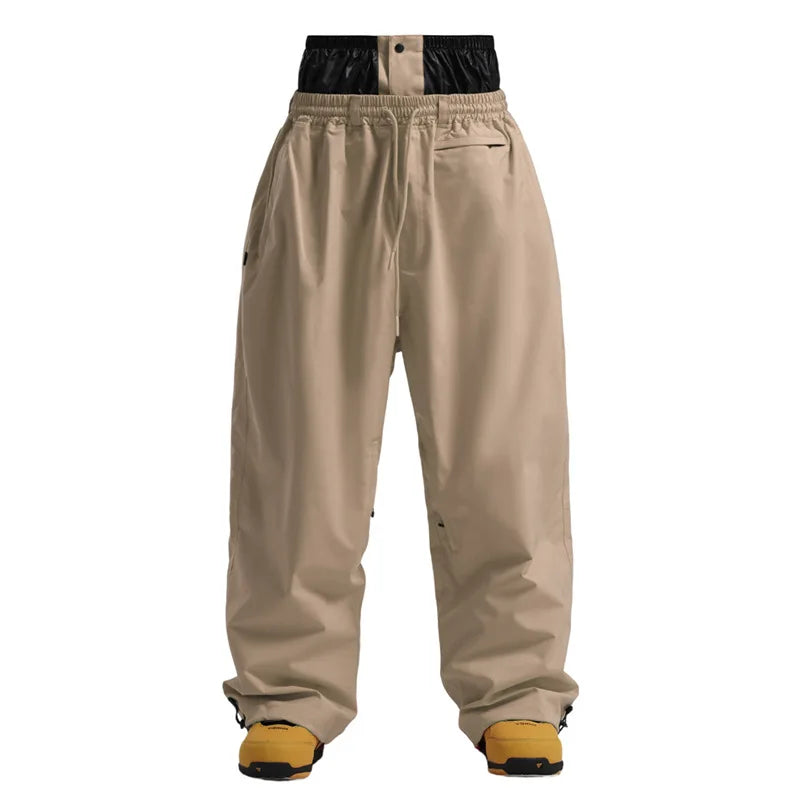 Pantaloni Sci Unisex Stile Cargo Vestibilità Larga