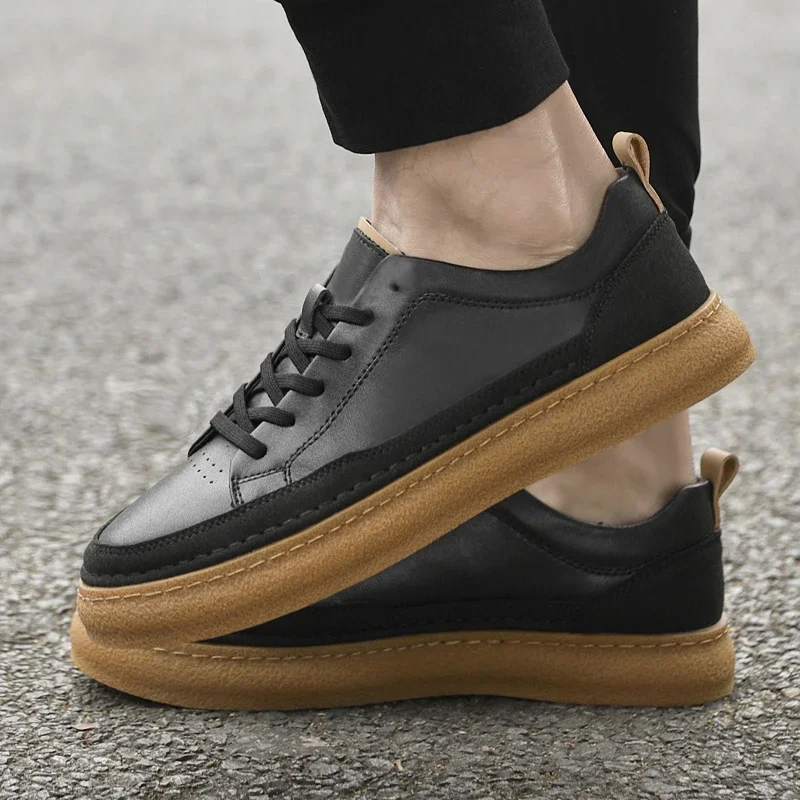 Scarpe Derby Uomo Stringate Suola in Gomma
