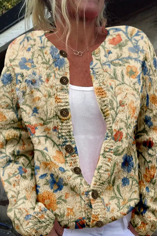 Cardigan Donna in Maglia Ricamata Slim Fit - Brentozzi