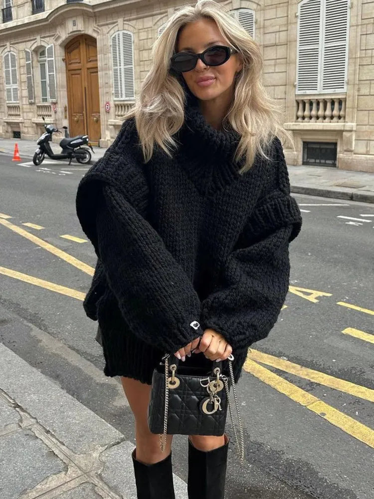 Maglione Donna Oversize Vestibilità Ampia Orlo Larga - Brentozzi