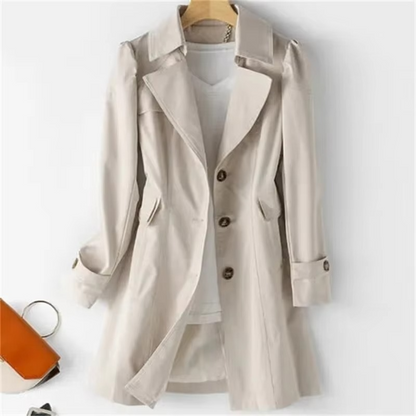 Trench Coat Donna Medio Lunghezza Classico Autunnale Invernale