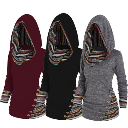 Felpa Donna Tribal Cappuccio Corto