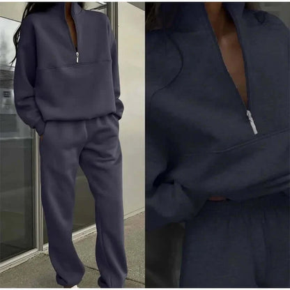 Completo Donna Maglia e Pantaloni in Maglia Casual