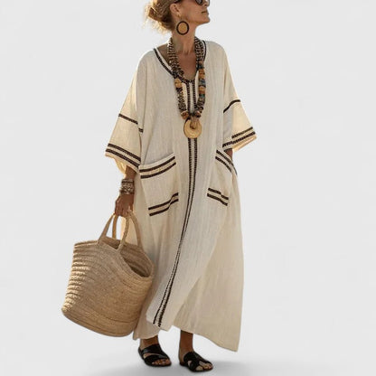 Abito Maxi Donna Boho Tasche - Brentozzi