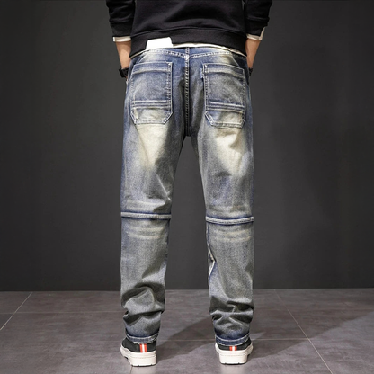 Jeans Uomo Dritti con Rinforzi al Ginocchio