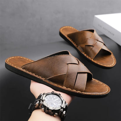 Sandali Donna in Pelle con Cinturini Incrociati