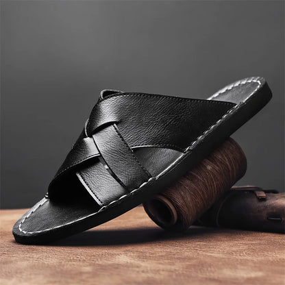 Sandali Donna in Pelle con Cinturini Incrociati